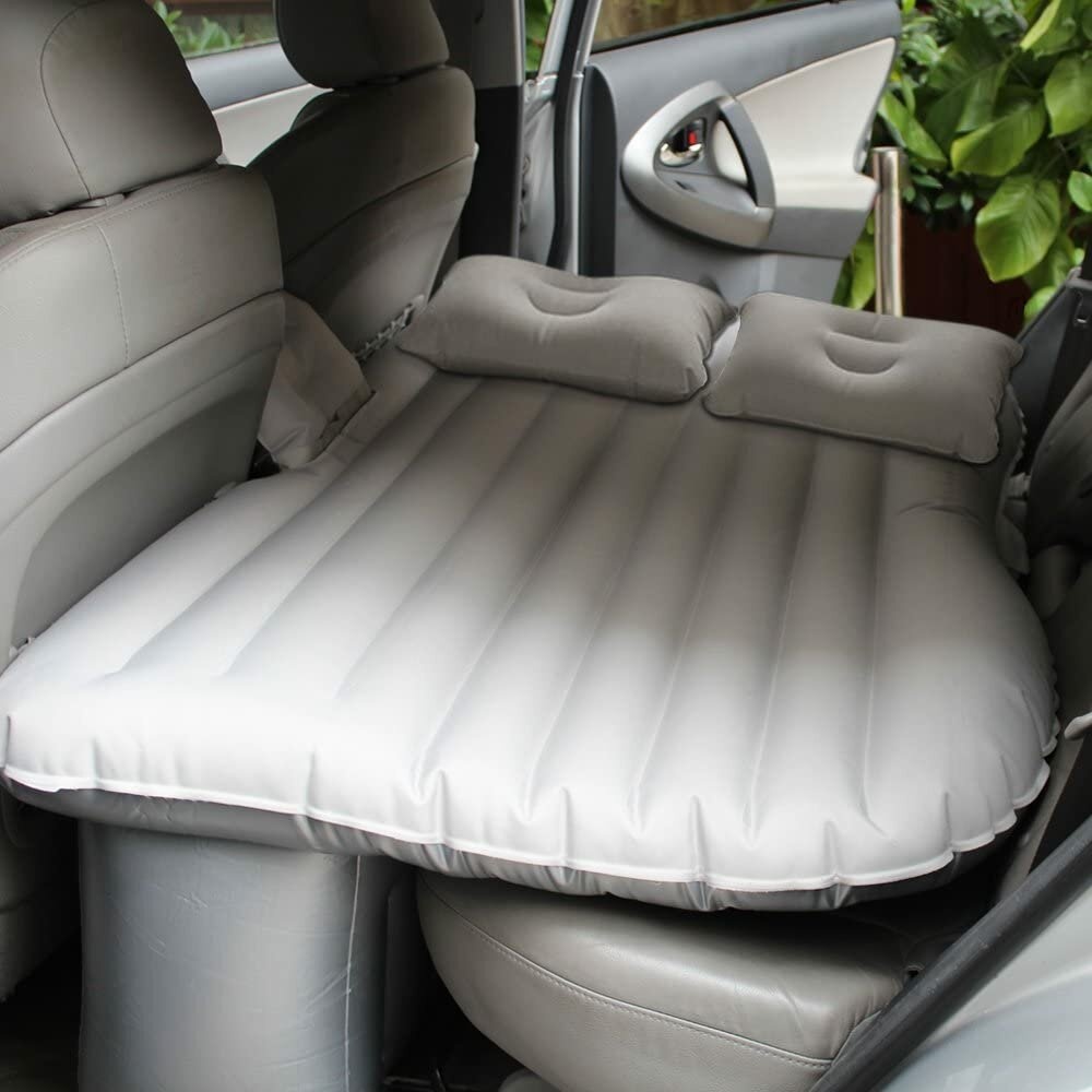 Car Travel Air Bed Back Seat Air Inflatable Sofa Mattress Multifunctional Pillow Outdoor Camping Mat Cushion - Black - Image 2