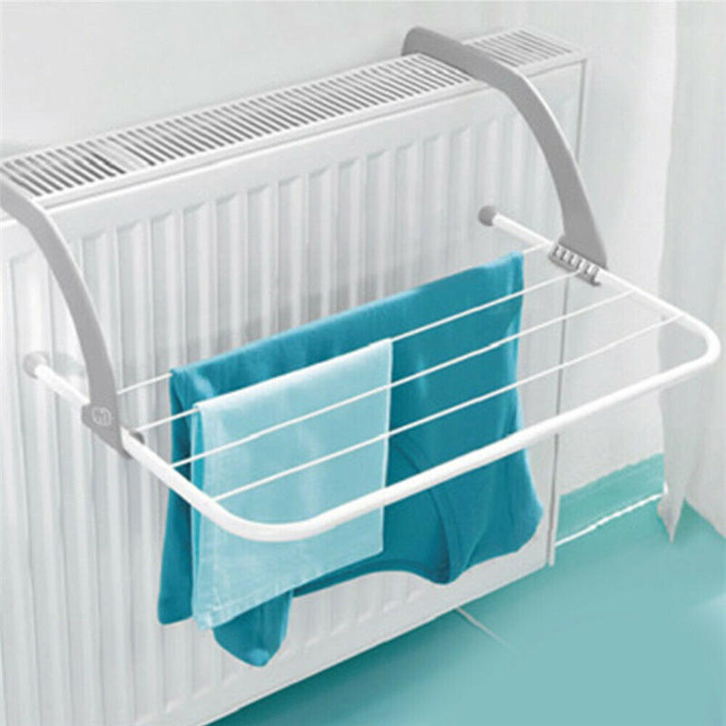Folding Drying Rack Outdoor Portable Cloth Hanger Balcony Laundry Dryer Airer - Gray - Image 2