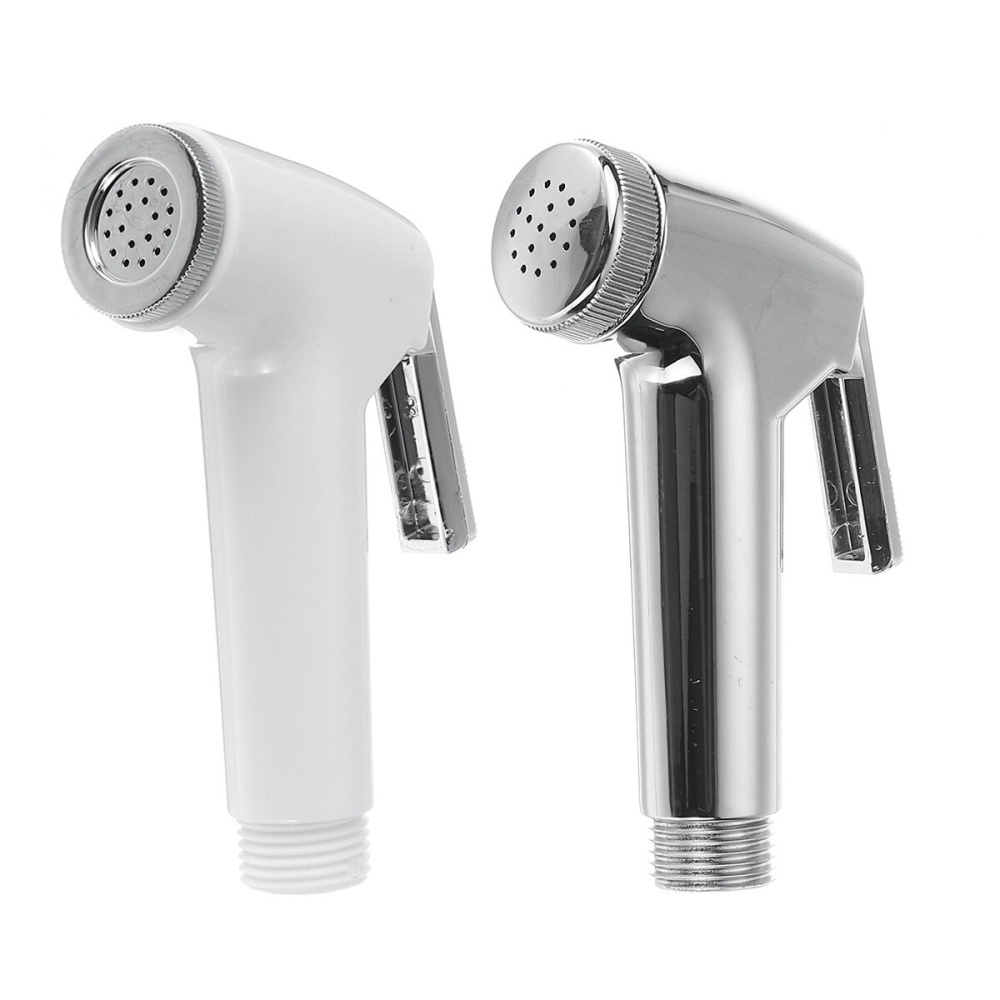 Toilet Bidet Sprayer Chrome Hygienic Toilet Shower Head Hose Nozzle Set - Silver - Image 2