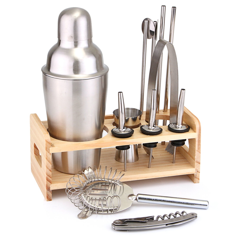 12PC 350ML Cocktail Shaker Set Maker Mixer Martini Spirits Bar Bartender Set Kit - Image 2