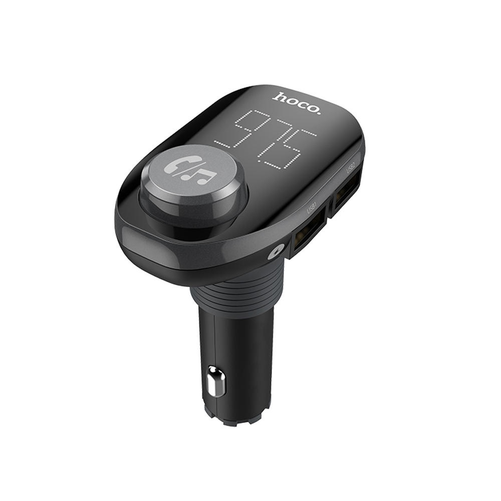 HOCO 3.4A 2 Port LED Didital Display Fast Charging USB Car Bluetooth FM Transmitter Charger For iPhone X XS Huawei P30 Mate 20Pro Mi8 Mi9 - Image 2