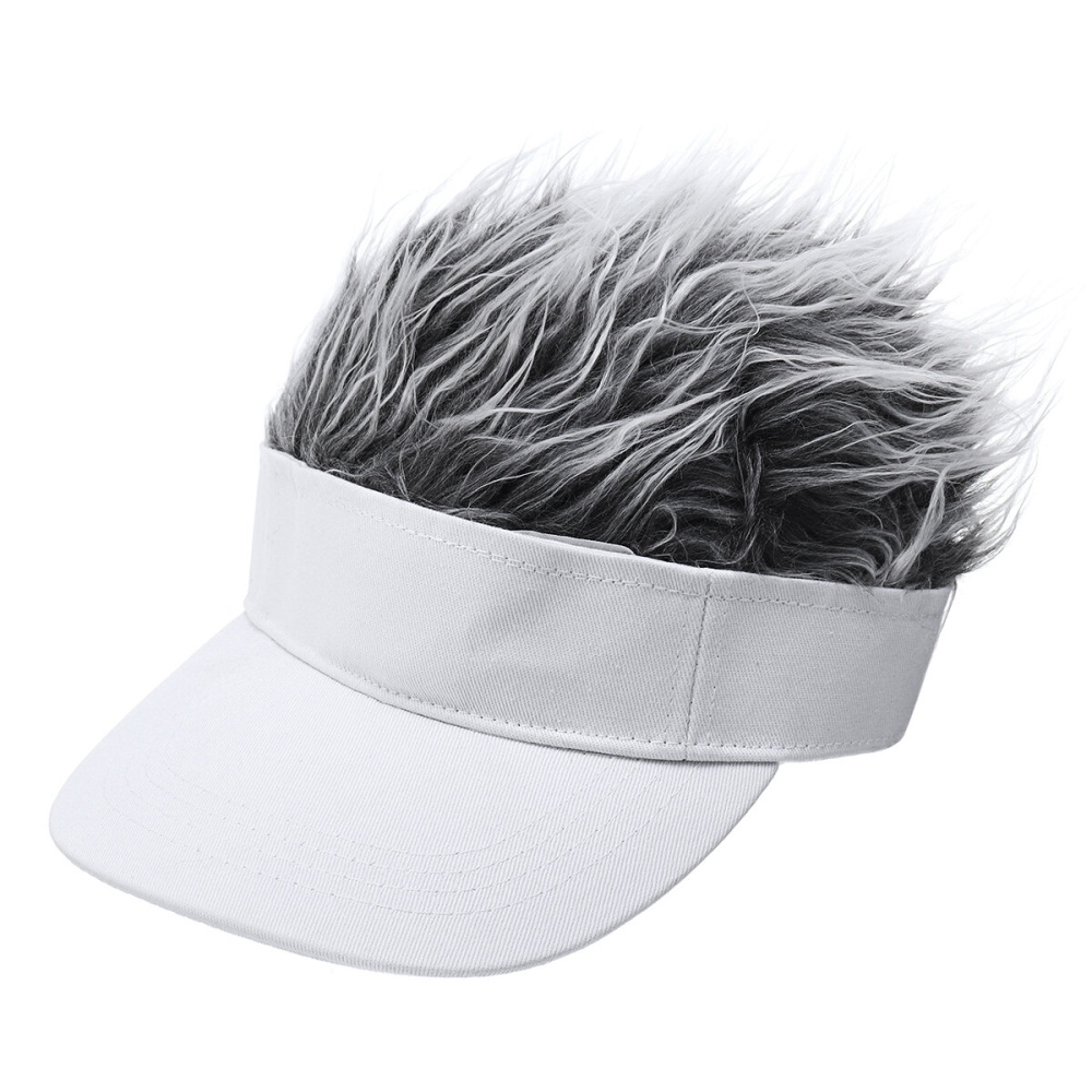 Creative Wig Baseball Hat Hip Hop Sunshade Golf Hat Wacky Duck Tongue Sun Hat - white - Image 2