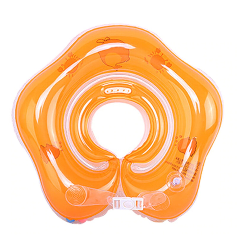 Swimming Baby Accessories Neck Ring Tube Safety Infant Float Circle for Bathing Inflatable Flamingo Inflatable Water - Blue - Image 2