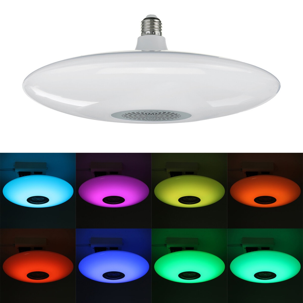 E27 18W/24W/48W Ceiling Light Bulb Music LED bluetooth Speaker Lamp with Remote Control AC85-265V - 18W