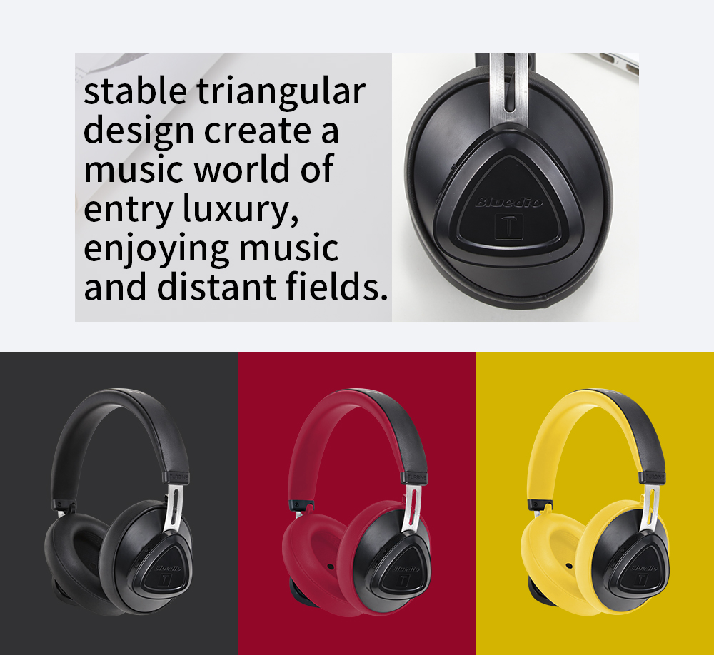 Casque sans fil Bluedio TMS jaune - Image 3