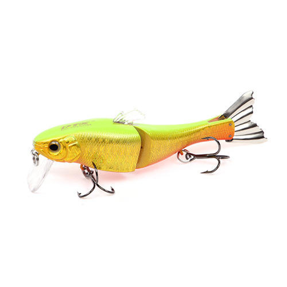 HF021 1pc 95mm 13g Minnow Fishing Lure Hard Bait 2 Sections Double Hook Luminous - Dot - Image 2