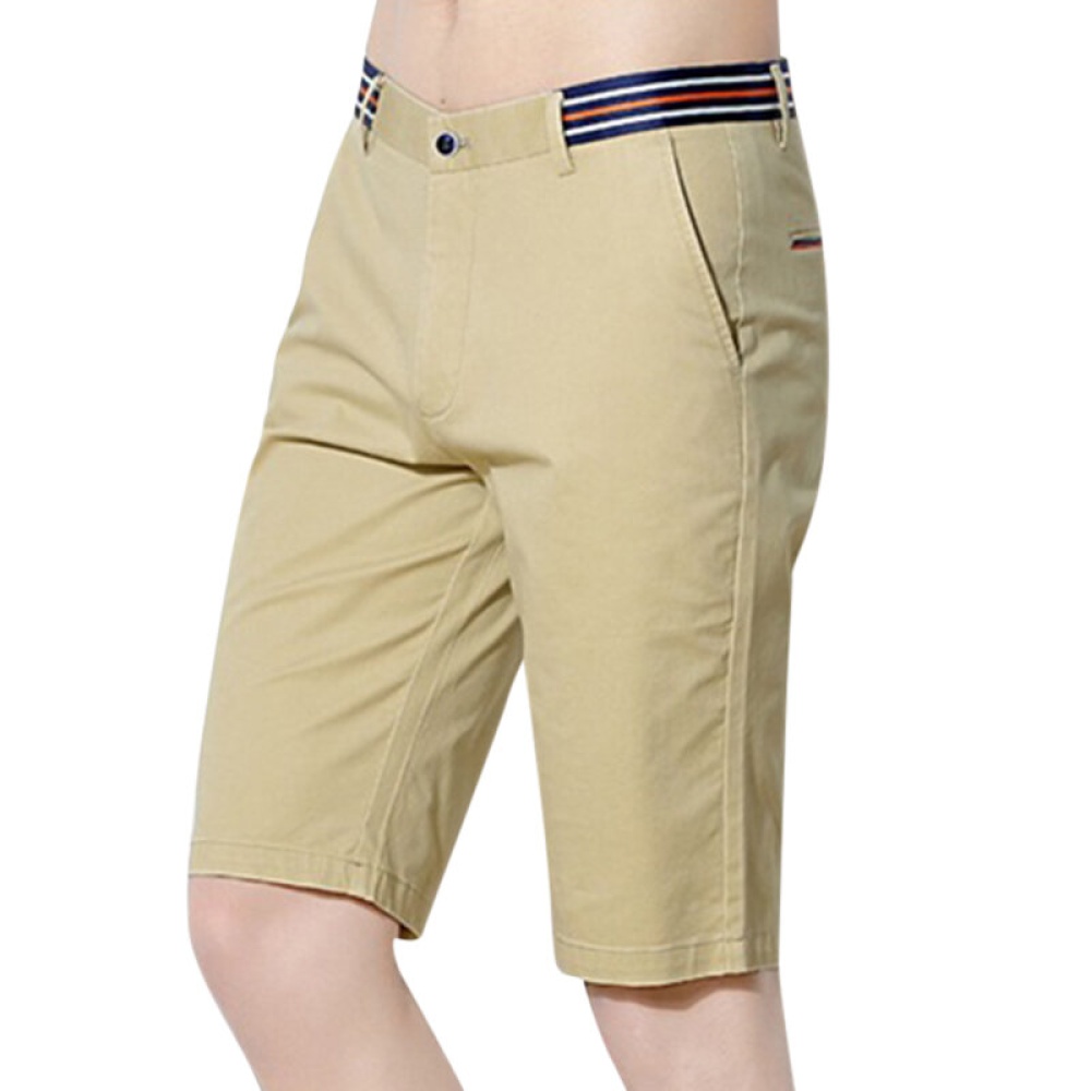 Summer Cotton Knee-length Outdoor Cargo Pants for Men - 32 Dark Blue - Image 2