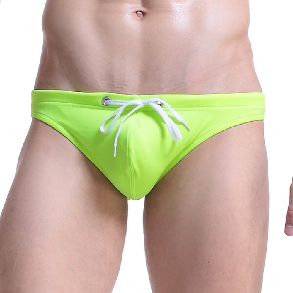 Casual Beach Solid Color Bikini Swimwear for Men Swimming Trunks - L Gray - Image 2