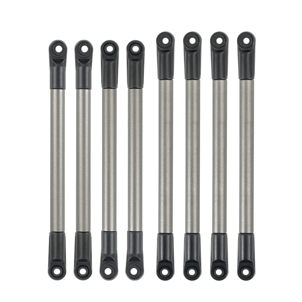 8Pcs/Set Racing Q Series CKQ0309 275mm Wheelbase Metal Tie Rod Bar for 1/10 Climbing Car Model Toy as shown
