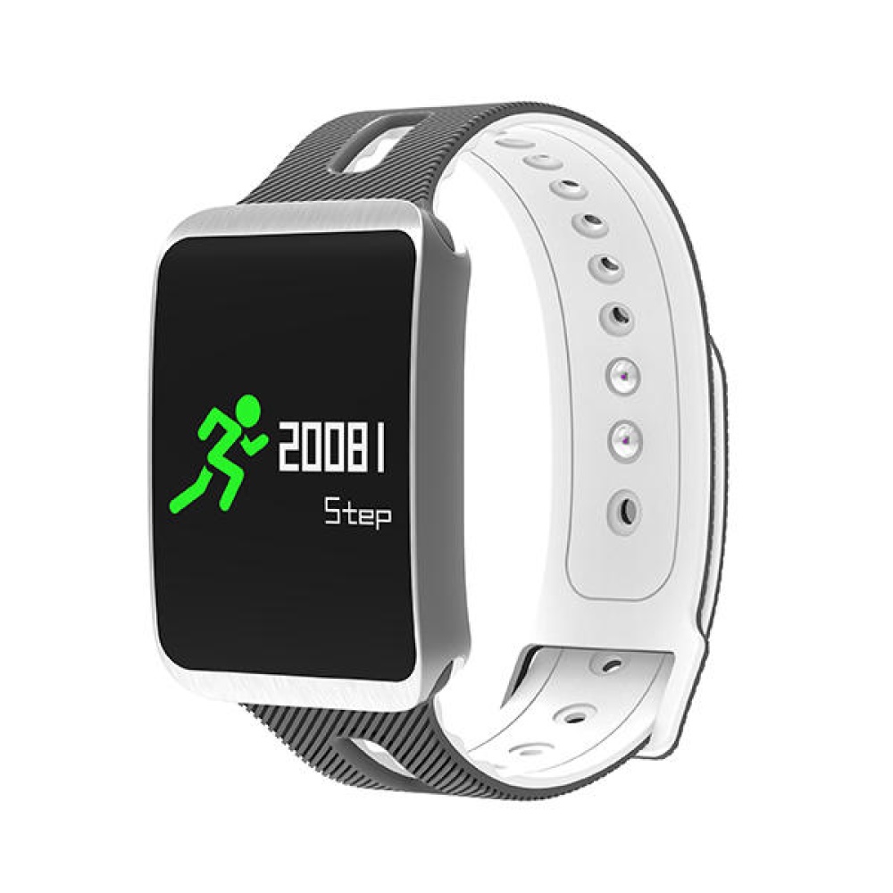 KALOAD TF1 0.96Inch Color Screen Heart Rate Blood Pressure Oxygen IP68 Waterproof Smart Wristband - Black+Green - Image 2