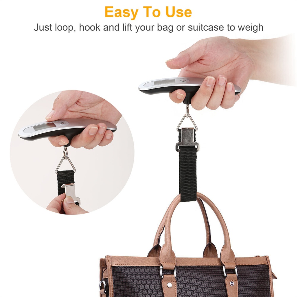 Portable Travel Lcd Digital Electronic Weight Scale Hanging Luggage 110lb/50kg no Backlight - Image 2