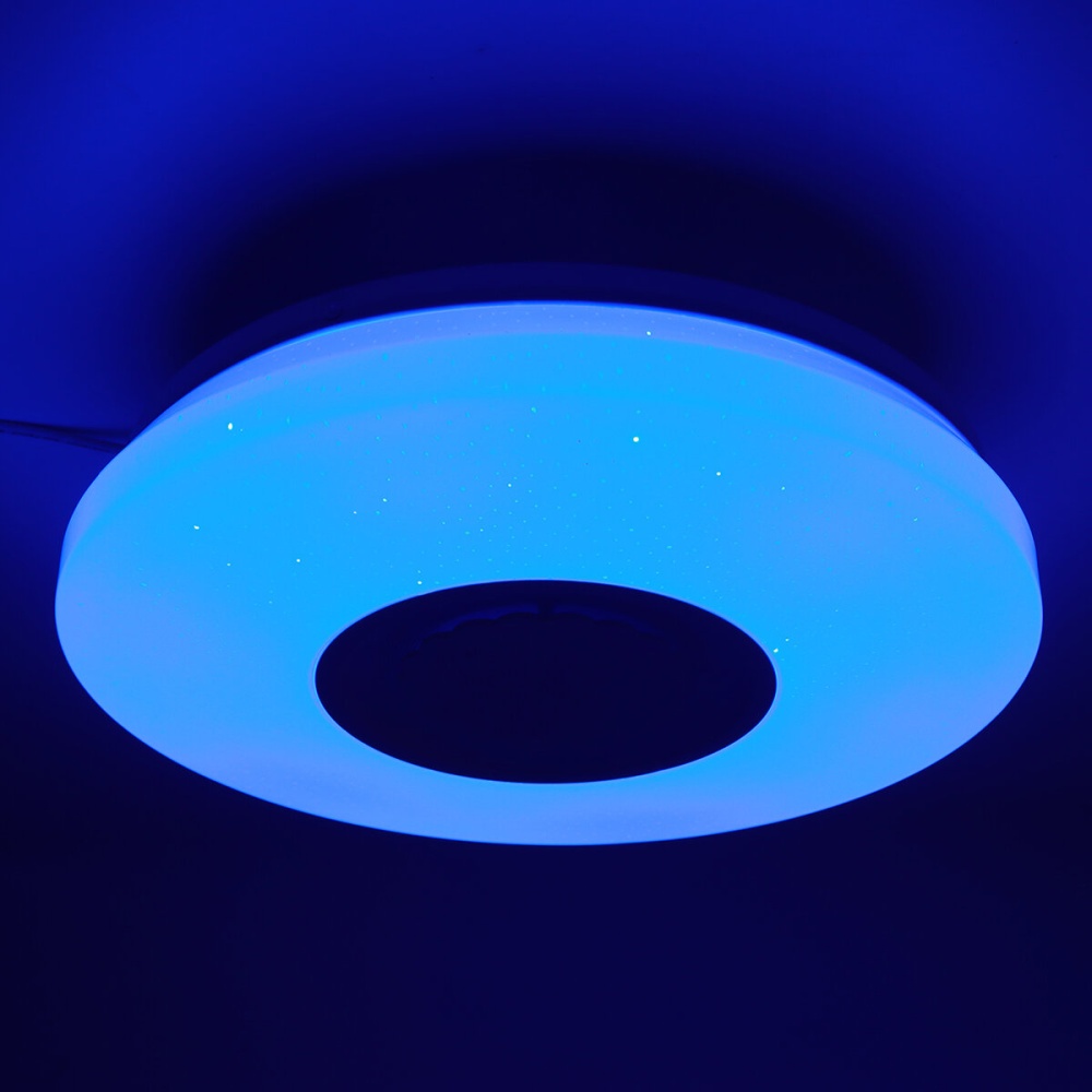 36W Diameter 34cm Starry Sky RGB Ceiling Lamp 2835 Light Source Internal Magnetic Colorful APP Remote Control bluetooth WIFI Music Ceiling Light - Bl - Image 2