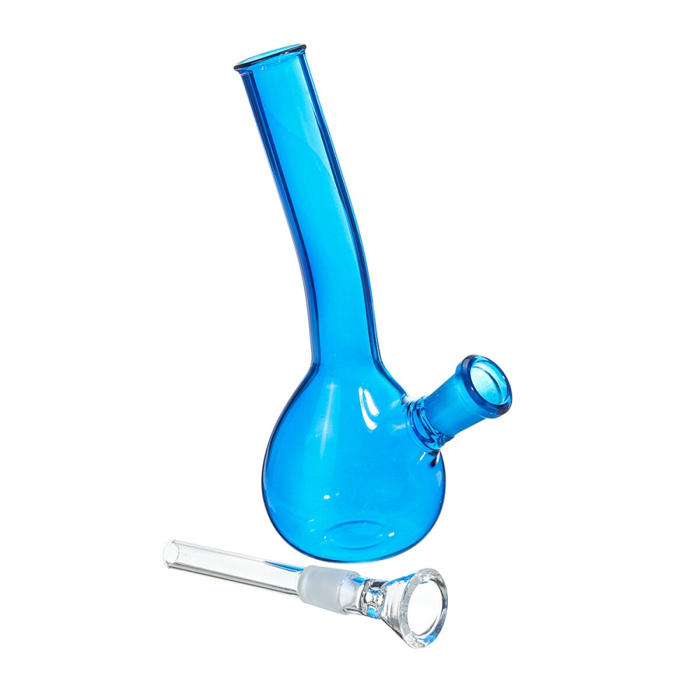 1PC 7'' Hookah Water Double Percolator Heavy Glass Smoking Pipe - Image 2