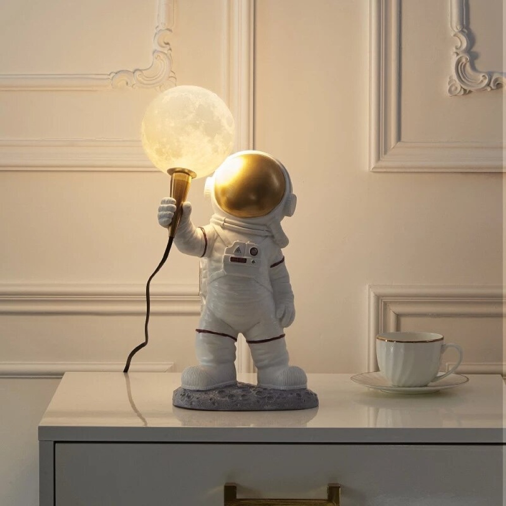 Nordic LED Personality Astronaut Moon Children's Room Wall Lamp Desk Lamp Bedroom Study Balcony Aisle Lamp Decoration - No Light Source #1 - Image 2