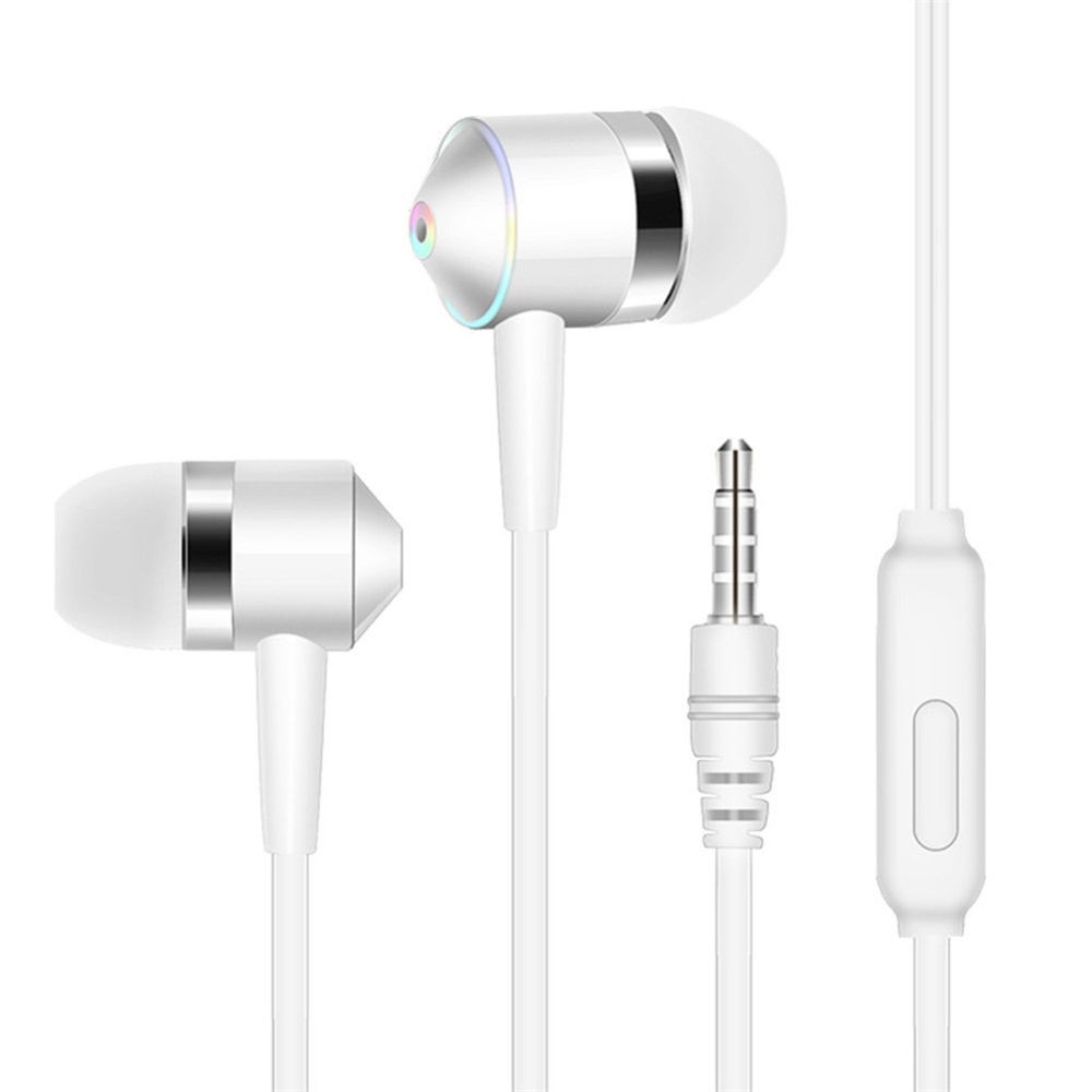 Universal 3.5mm Plug Wired In-ear Earbuds Portable with Microphone