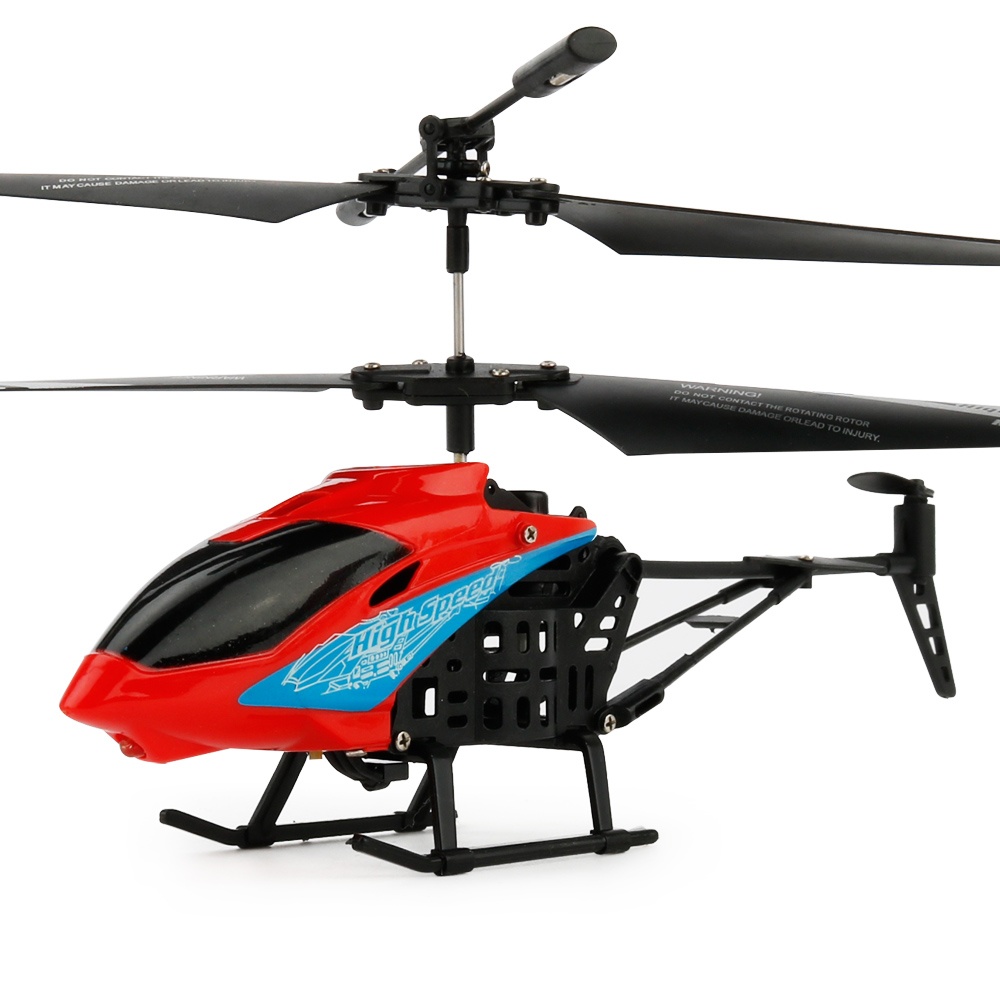 Mini Infrared Remote-controlled Aircraft Model with Gyroscopes 2 Channels Children Helicopter Toy blue - Image 2