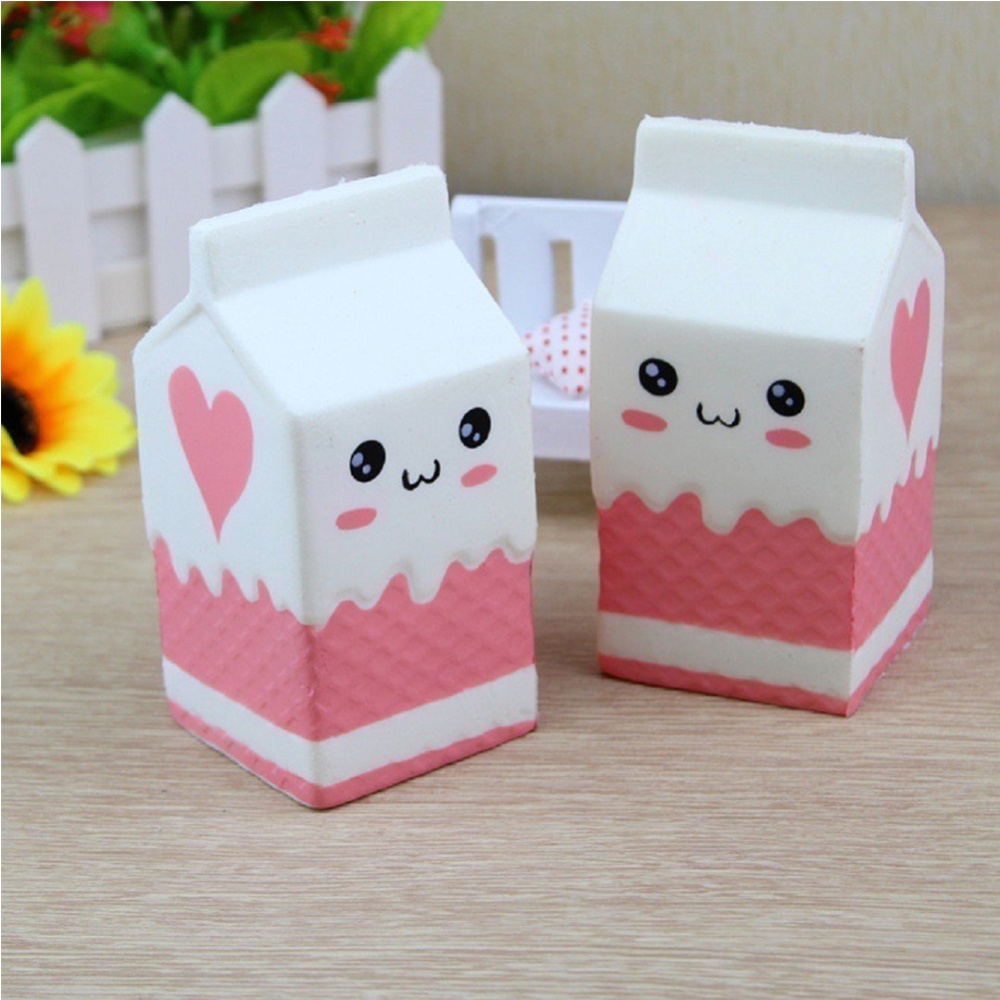 Cute Slow Rising Milk Bag Toys Soft Squishy Box Stress Anxiety Reducer Creative PU Vent Toy White_5.5*12cm - Image 2