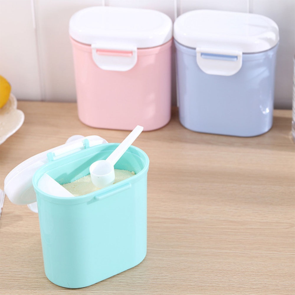 Large Capacity Baby Milk Powder Can Airtight Storage Box Barrel L-green - Image 2