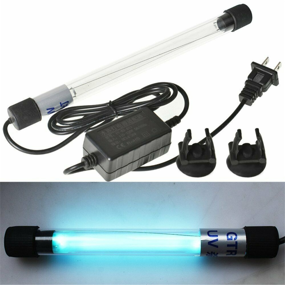 Uv Light Aquarium Submersible Sterilizer Pond Germicidal Clean Lamp Fish Tank US Plug 11w