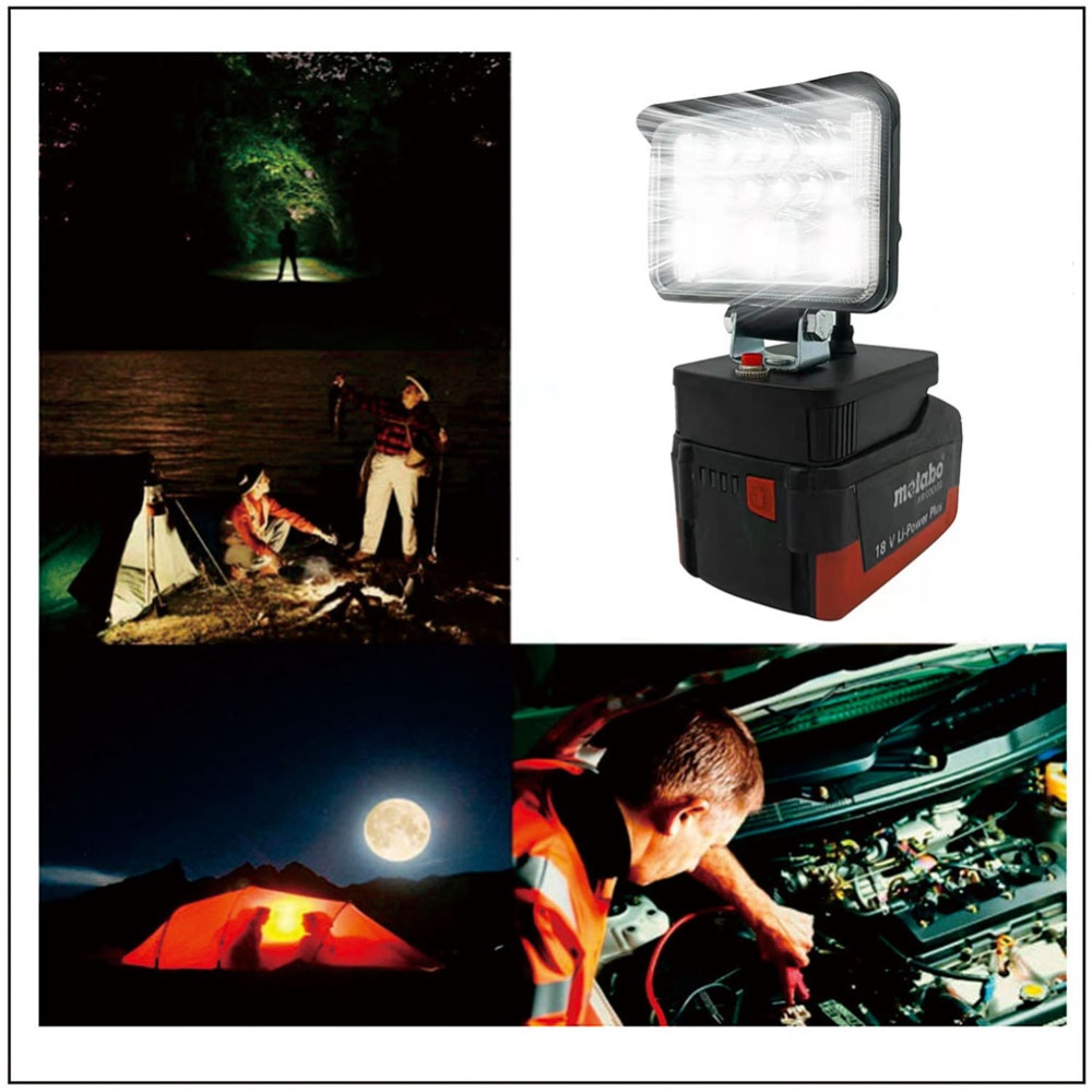 18v Led Work Light Lithium Battery Low Voltage Protective Tent Black - Image 2