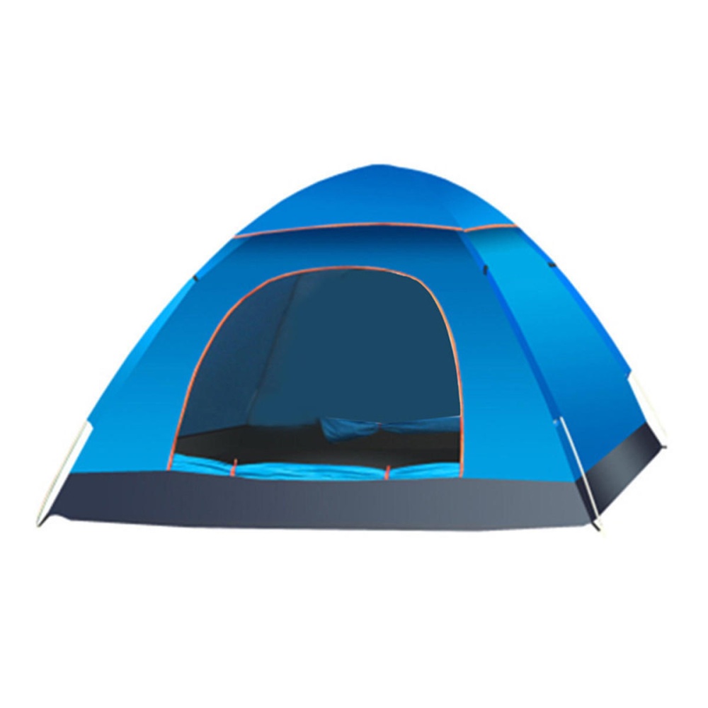 Outdoor 2-3 People Camping Tent Waterproof Automatic Quick Pop Up UV Sunshade Shelter - Blue
