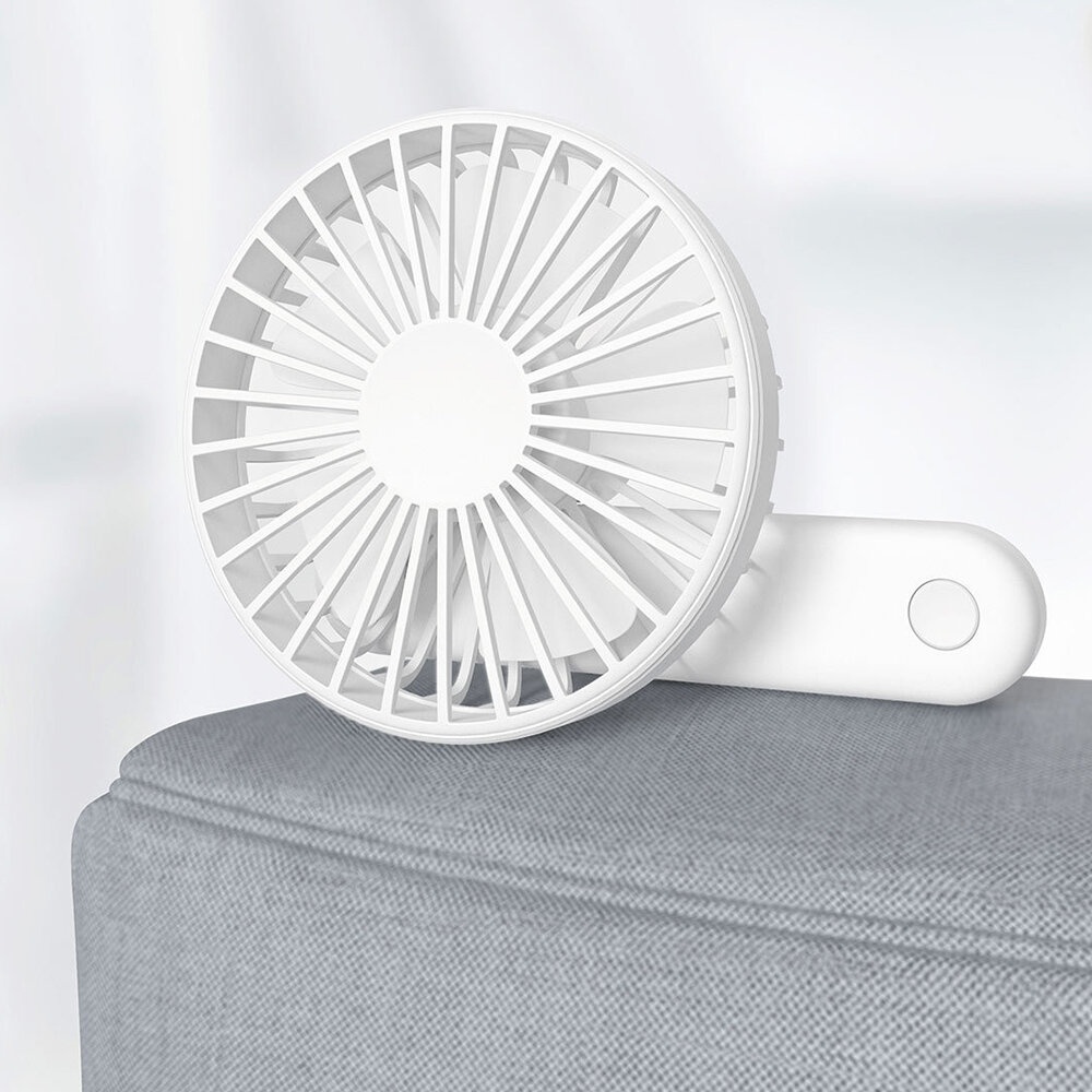 Qualitell Folding FanThree Adjustable Wind Speed Desktop Fan 180 ° Folding Handheld Fan Portable USB Rechargeable Cooling Fan - Image 2