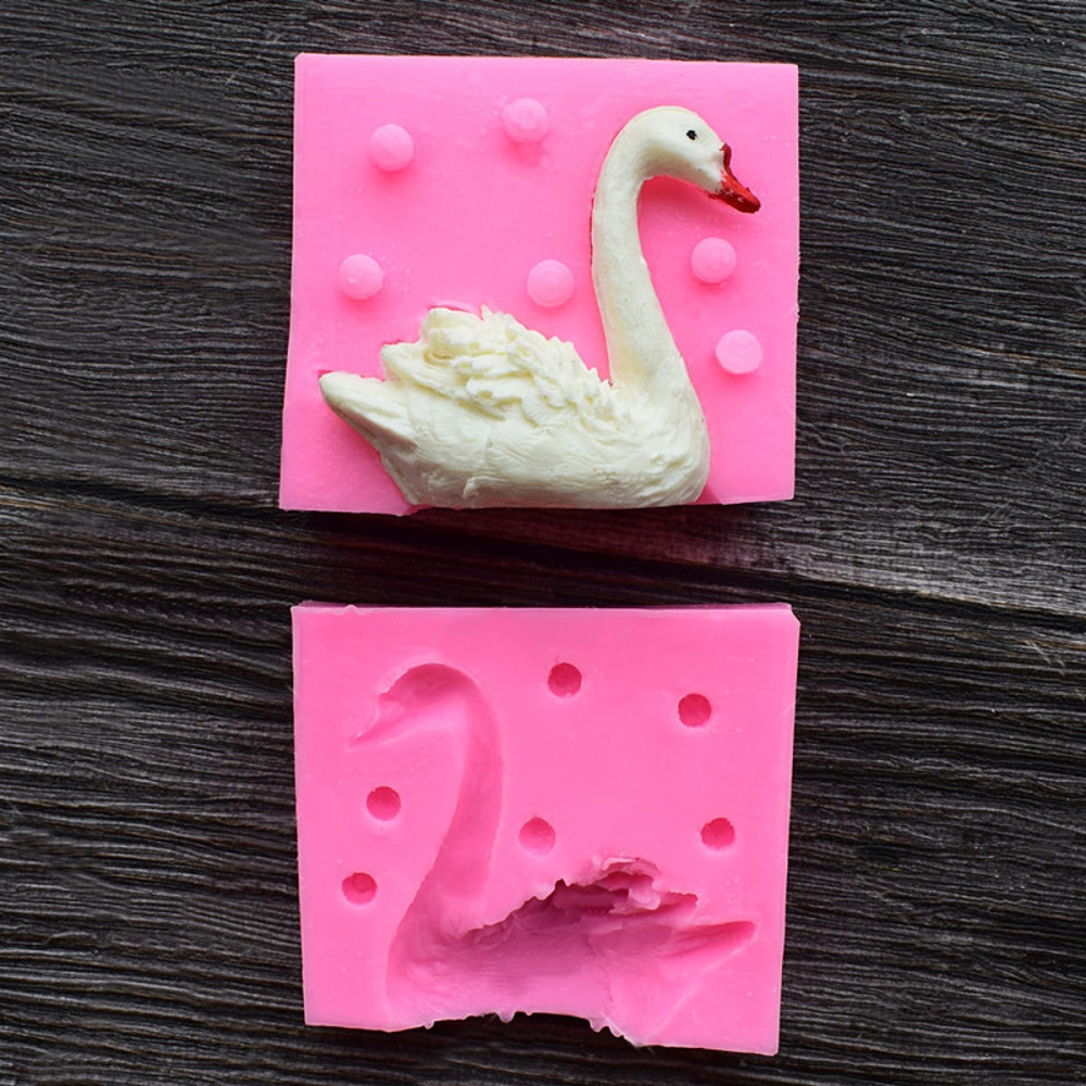 3D Beautiful Swan Fondant Silicone Mould Candle Sugar Chocolate Craft Tool - Image 2