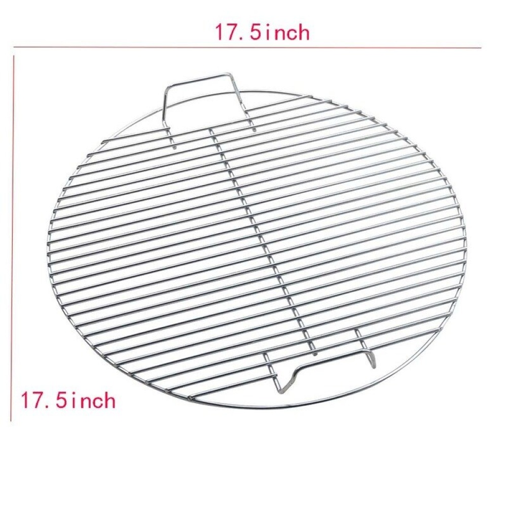 IPRee® 17.5inch Stainless Steel Round BBQ Grill Mesh BBQ Nets Non-stick Barbecue Accessories Mat Grid Outdoor Camping Picnic - Image 2