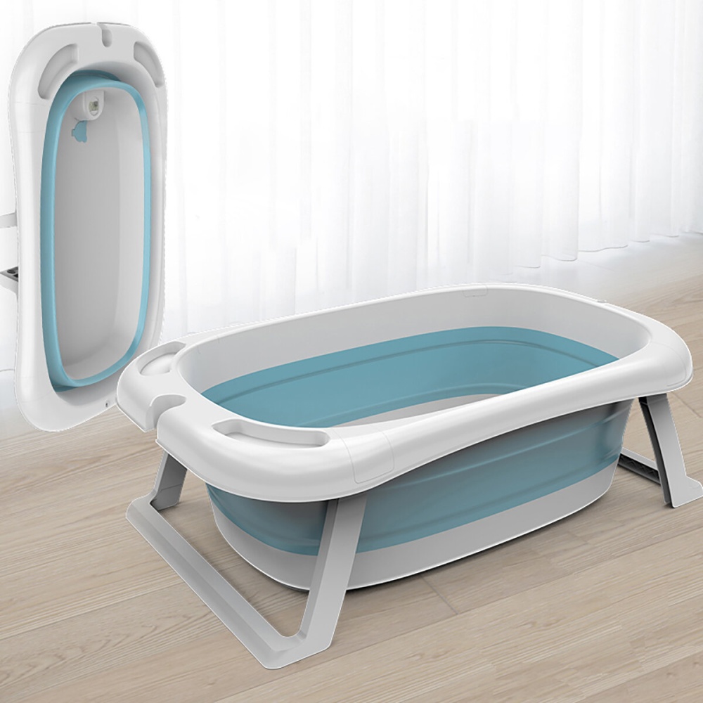 33 Inch Baby Washing Bathtub with Smart Thermometer Portable Shower Basin Baby Tubs Collapsible Bathtub - Type-B - Image 2