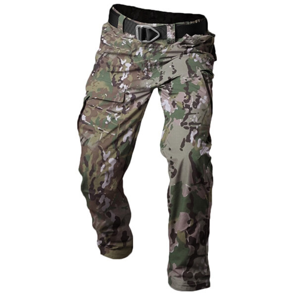 Archon Tactical Pants Men's Outdoors Waterproof Camouflage Multi Pocket Military Casual Pant - M Green - Image 2