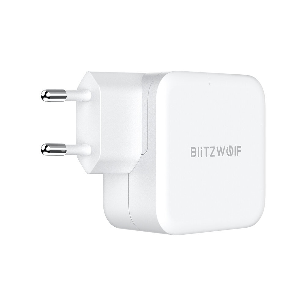 [GaN Tech] BlitzWolf® BW-S18 65W 2-Port USB-C PD Wall Charger PD3.0 Power Delivery Support QC3.0 SCP FCP Protocols Mini Adapter with EU Plug UK Plug - Image 2