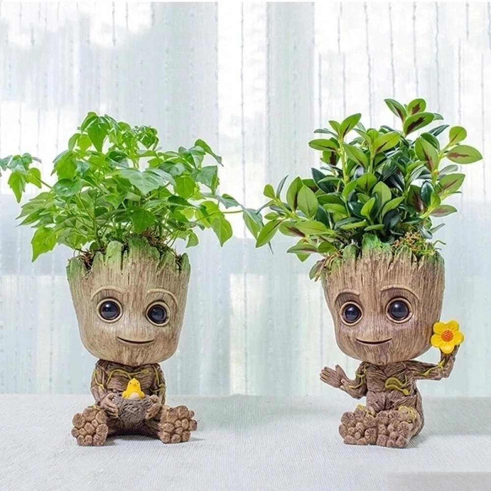 Multifunction Flower Pot Home Children's Toy Pen Case Decoration Storage Crafts Galaxy Guard Treeman Cartoon Flower Pot - Little Bird Nest Treant - Image 2