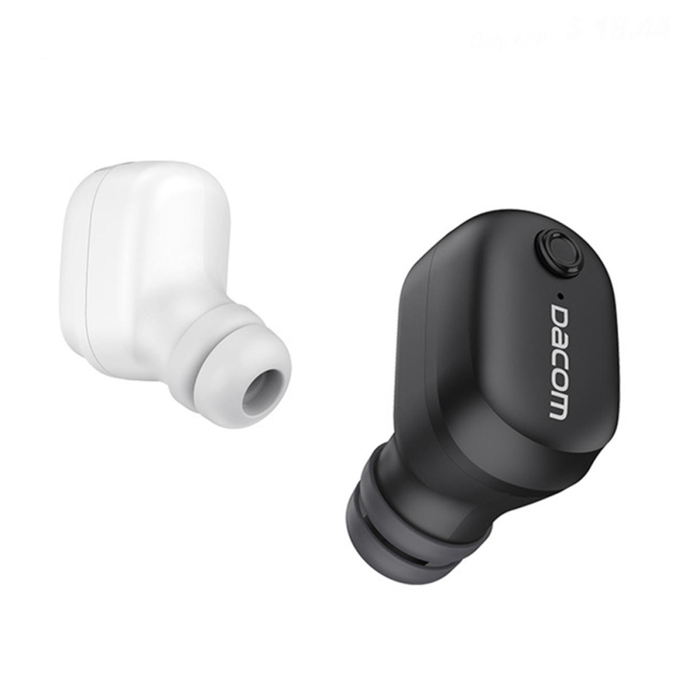 Dacom K8i Mini Single Wireless bluetooth Earphone Stereo In-ear IPX4 Waterproof With Mic - white - Image 2