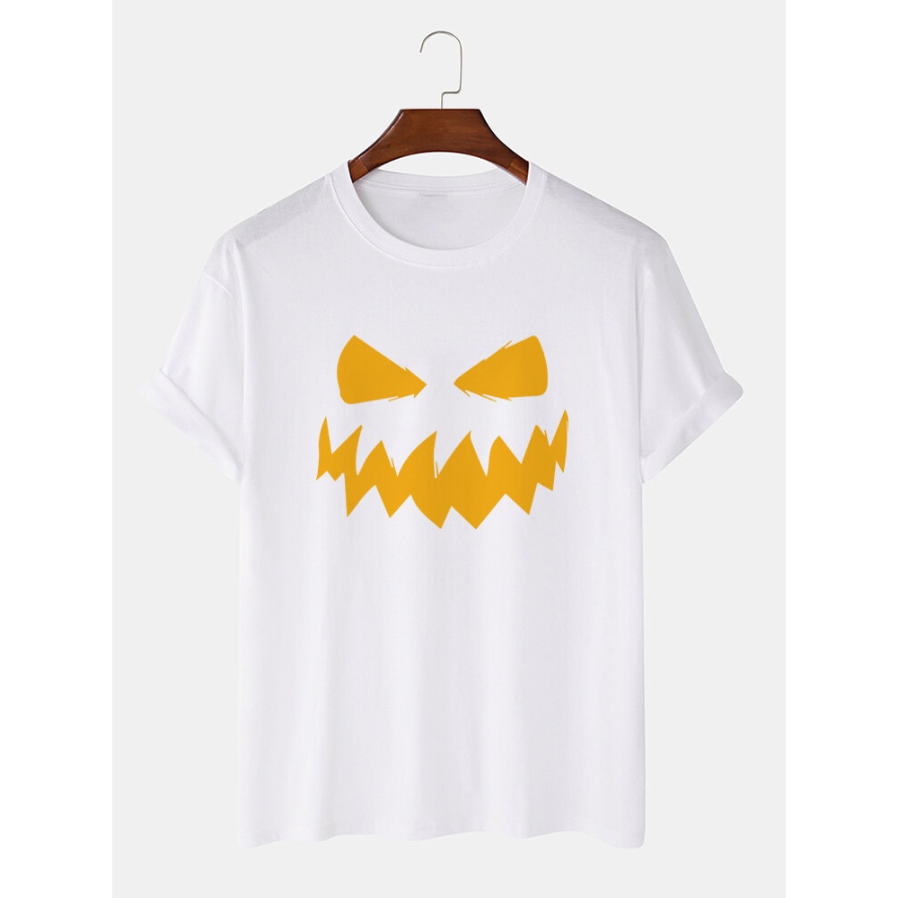 Mens 100% Cotton  Theme Grimace Printed Short Sleeve T-shirt - Black L