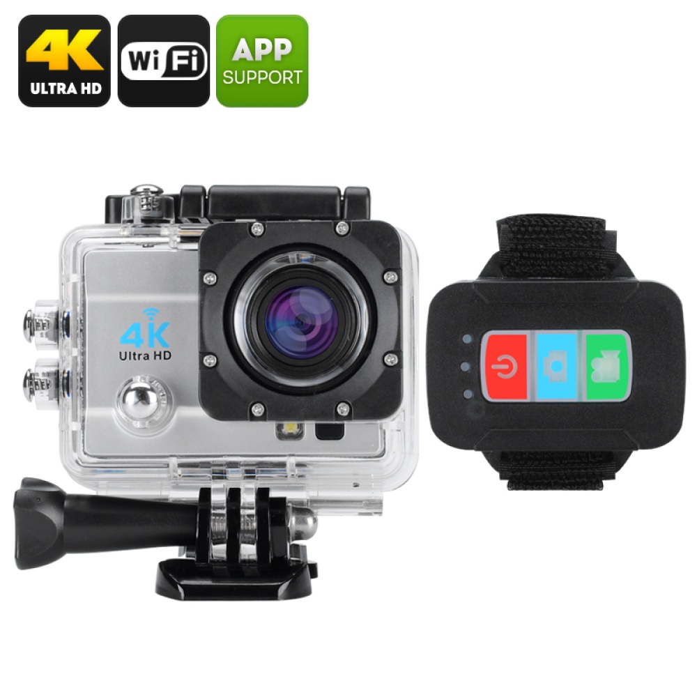 Q3H Étanche Caméra de sport 4K (Argent)