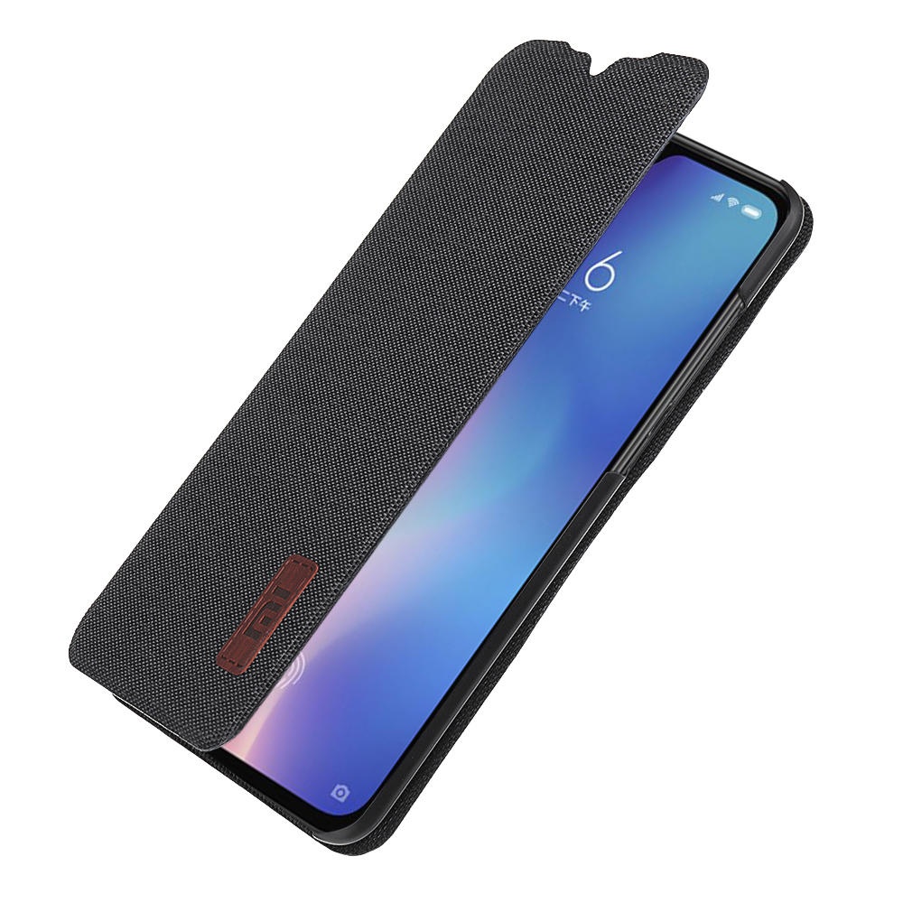 Flip Shockproof Fabric Soft Silicone Edge Full Body Protective Case For Xiaomi Mi9 Mi 9 / Xiaomi Mi9 Mi 9 Transparent Edition Non-original - Black - Image 2