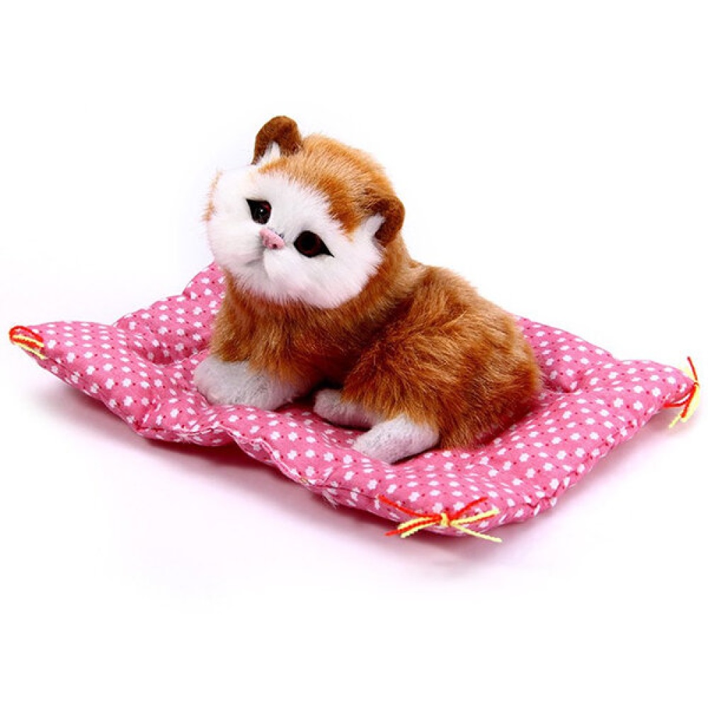 Children Simulation Animal Doll Plush Sleeping Cats Toy Sound Kids Toy Stuffed Toys - 2