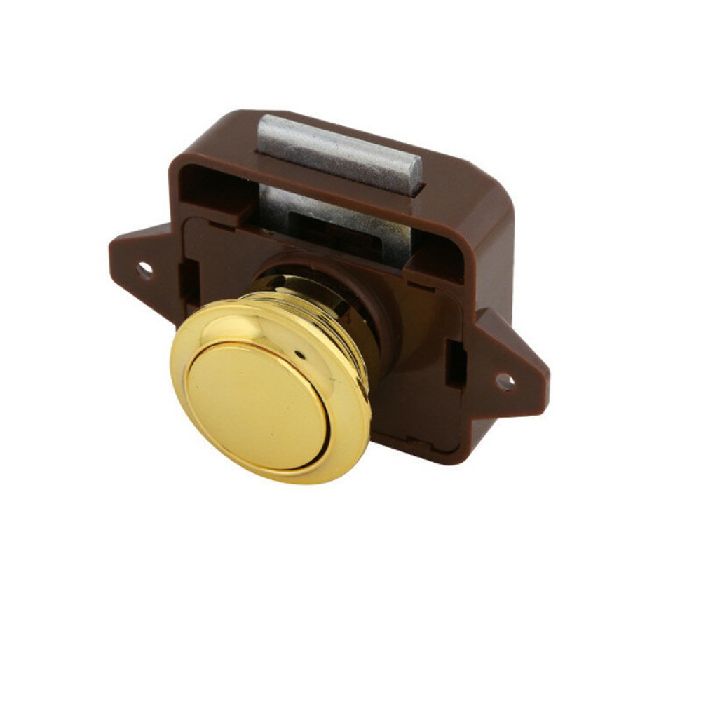 Push Button Latch Knob Lock for Drawer Cupboard Door Caravan Motor Home Cabinet - C - Image 2