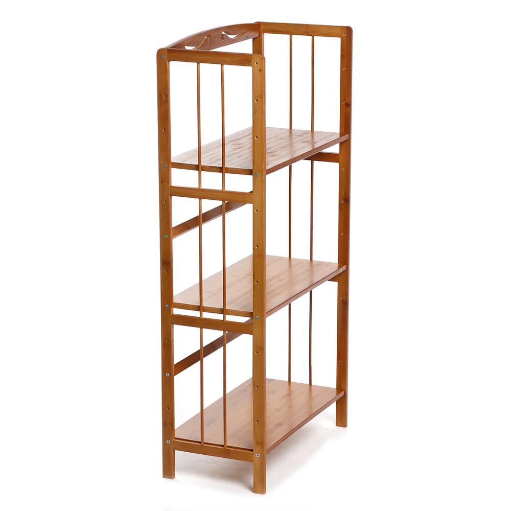 3 Layers 50/70cm Wood Holder Bookshelf Space Saving Floor Bookcase for Creative Modern Small Home Decoration - 50cm - Image 2