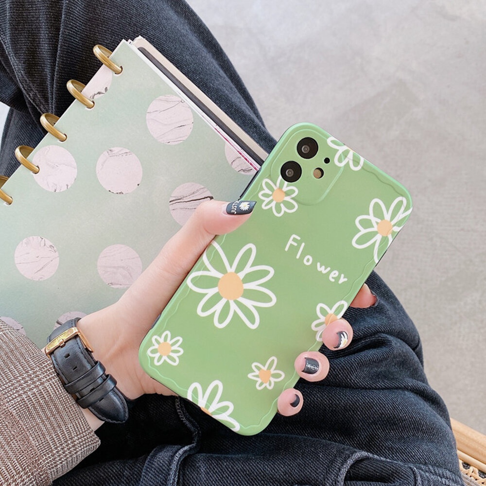 Fashion Ins Flower Pattern with Lens Protect Silicone Protective Case Back Cover for iPhone 11 / 11 Pro / 11 Pro Max / X / XS / XR / XS Max / 7 / 8 / - Image 2