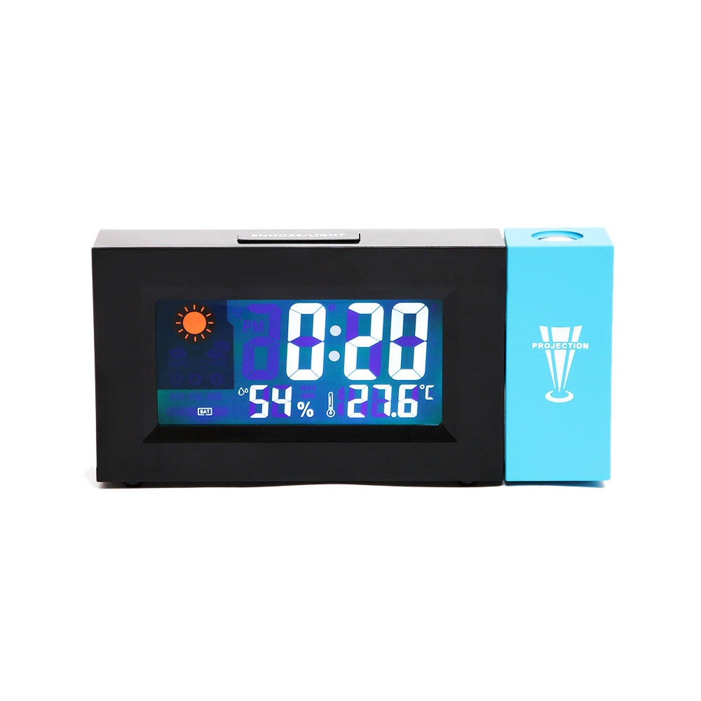 8290 Electric LED Weather Forecast Clock With Time Projection Color Screen Dual Power Supply Temperature And Humidity Display Alarm Clock - Image 2