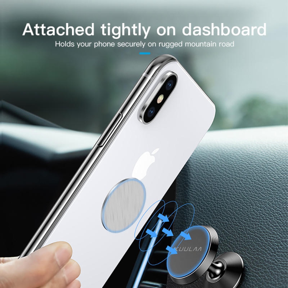 KUULAA Magnetic Air Vent Dashboard Car Phone Holder Car Mount for 4.0-6.8 Inch Smart Phone for iPhone for Samsung Redmi Note 10 - Air Vent - Gold - Image 2