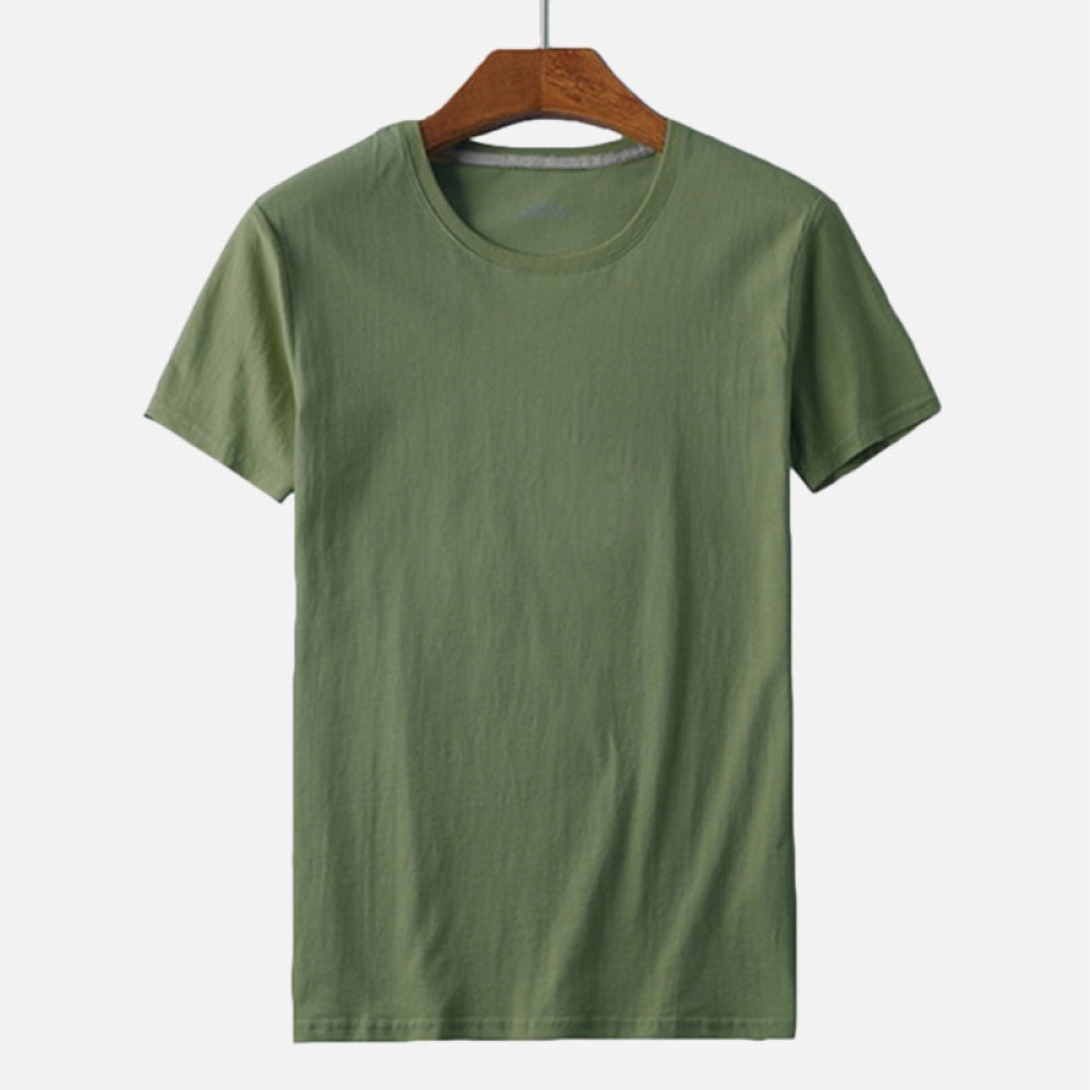 Mens Fashion Crew Neck Short Sleeve Casual Tshirts - 4XL White