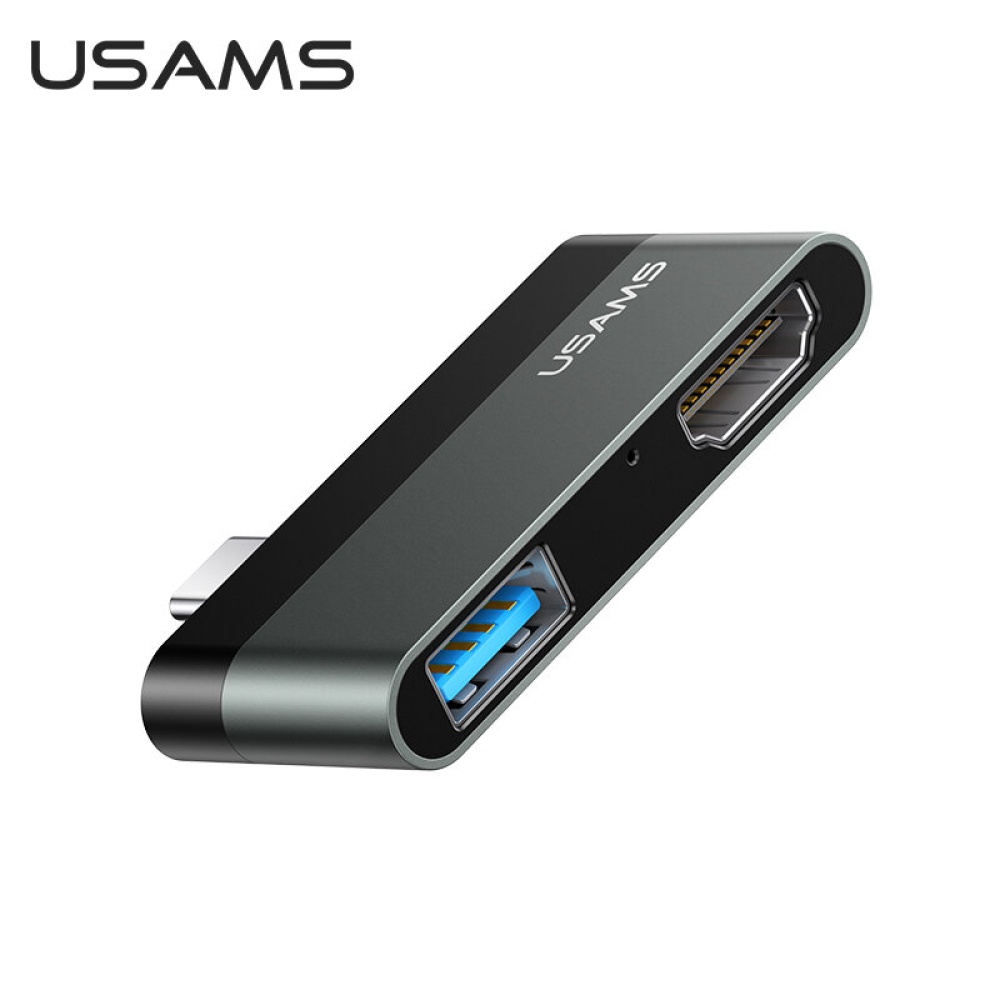 USAMS USB-C Hub Adapter With 4K HDMI HD Display / USB 3.0 / USB 2.0 / TF Card Reader - 1 - Image 2