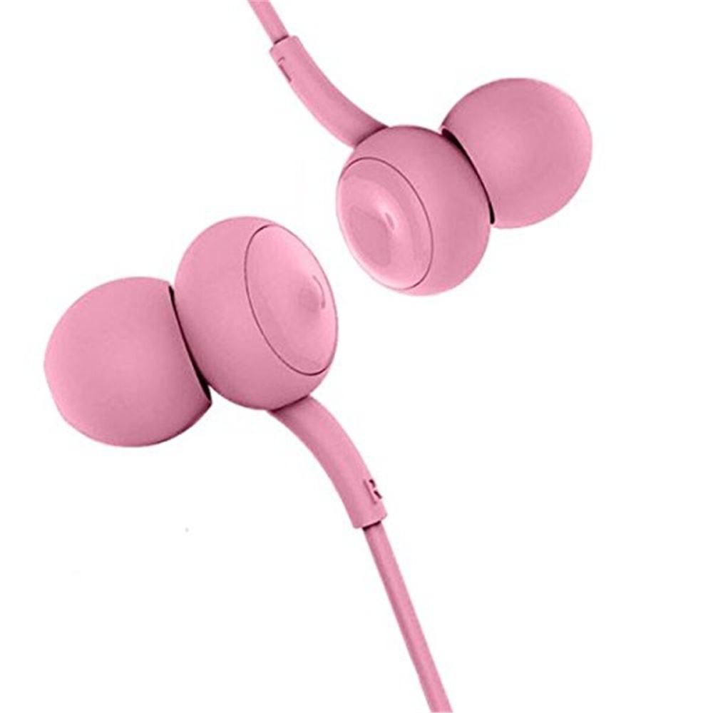 Remax RM-510 3.5mm Wired Control Earbuds Earphone In-ear Stereo Light Headphone with Mic - Pink - Image 2