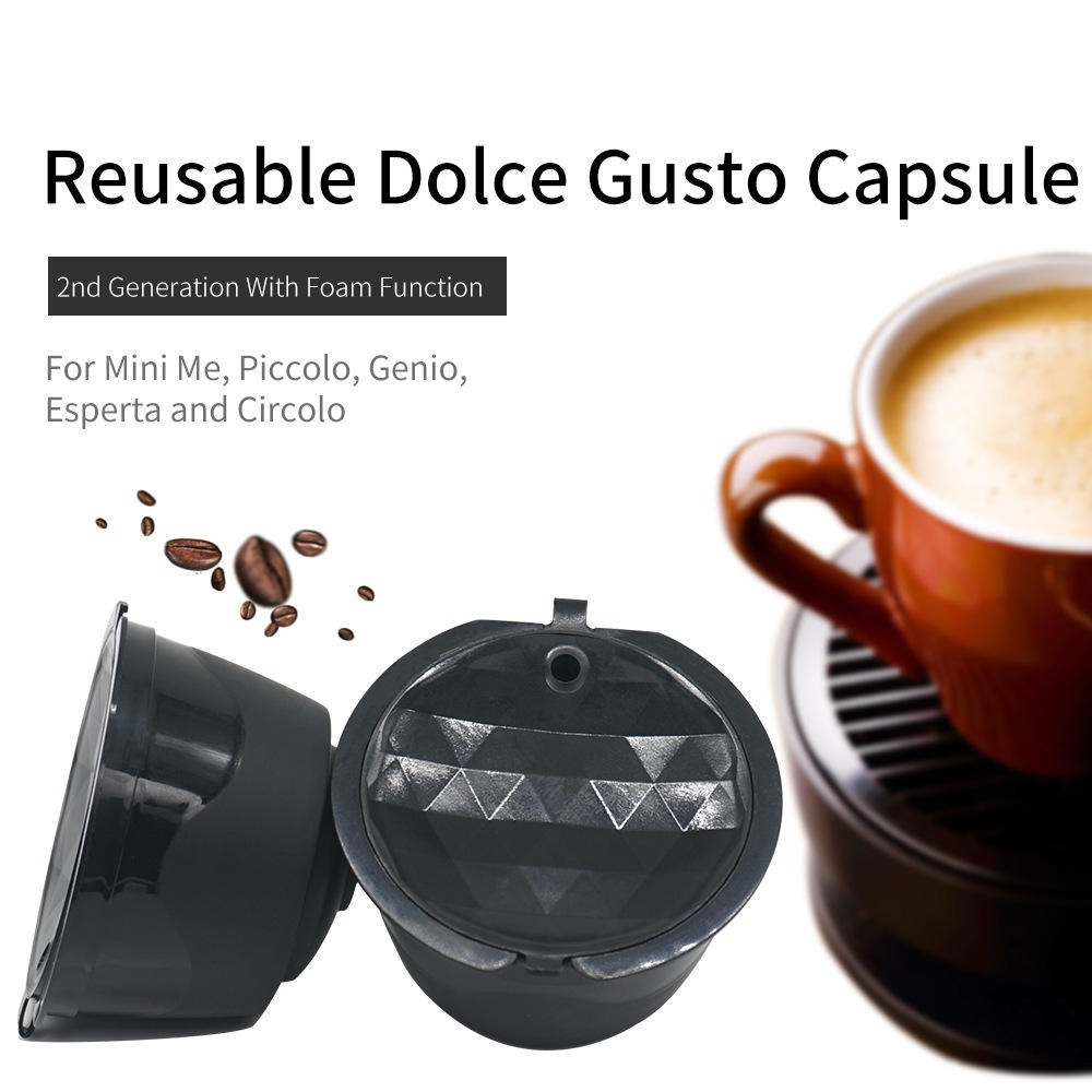 KC-COFF15 Refillable Coffee Capsule Cup Reusable Refilling Filter For Nespresso Machine Kitche - Brown - Image 2