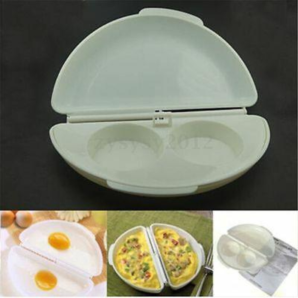 Plastic Microwave Omelet Mold Egg Boiler Egg Poach Cooking Cooker Pan Maker Kitchen Gadget - Image 2