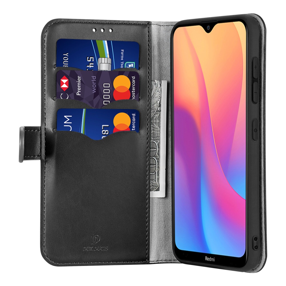 For Xiaomi Redmi 8A Case  Flip with Stand Card Slots PU Leather Full Cover Shockproof Soft Protective Case Non-original - Blue - Image 2