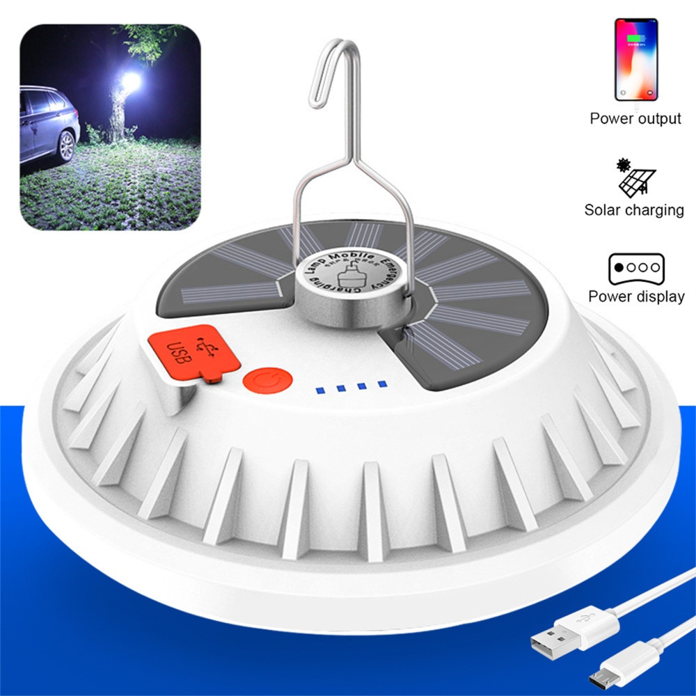 Solar Rechargeable Camping Light 120 Leds Remote Control Tent Flashlight Lantern Lamp for Outdoor Hiking - Image 2