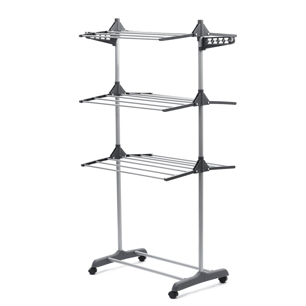 4 Floors Foldable Clothes Drying Rack With 4 Wheels For Indoor/Outdoor Use - Image 2